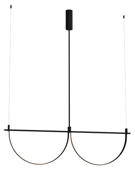 MAXLIGHT P0688 - Lustră LED suspendată pe cablu VICTORIA LED/40W/230V CRI 90 neagră