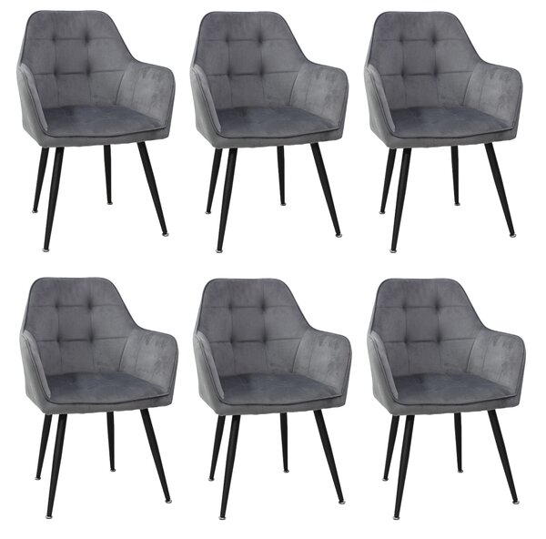 Set 6 Scaune Perla Gri