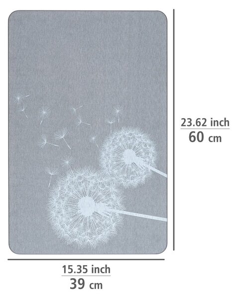 Covoraș de baie gri din diatomit 39x60 cm Astera – Wenko