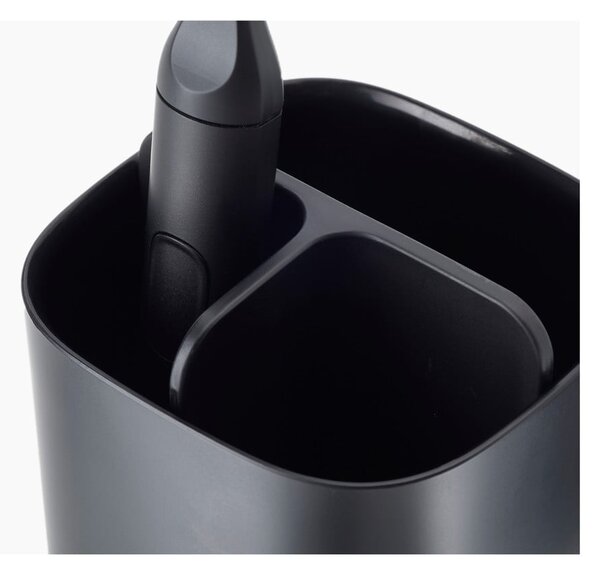 Suport pentru periuța de dinți negru din plastic EasyStore – Joseph Joseph