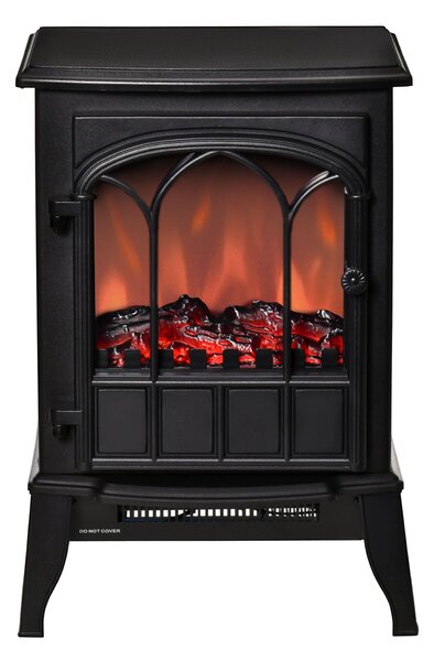 HOMCOM Soba Electrica semineu de Sol incalzitor cu Putere 2000W, Aparat de incalzire 41.5x28x54cm | Aosom Romania