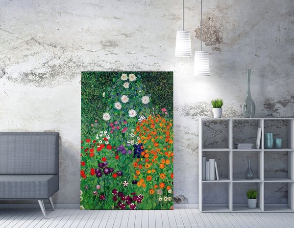 Tablou WY160, pictura multicolora, lemn/panza, cadru floral, 50x70 cm