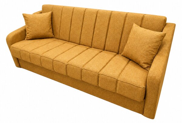 Canapea ALEX extensibila, 3 locuri, cu lada de depozitare, stofa bej, 220x90x90 Albastru inchis