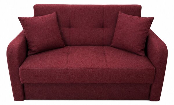 Canapea SAMY NEXT extensibila, 2 locuri, cu lada de depozitare, catifea plusata gri, cadru metalic, 152x100x92 cm Rosu, stofa