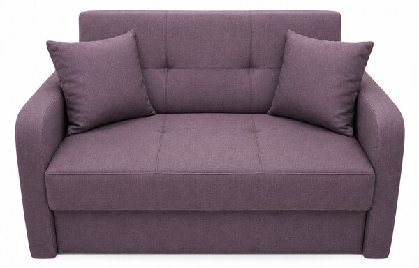 Canapea SAMY NEXT extensibila, 2 locuri, cu lada de depozitare, catifea plusata gri, cadru metalic, 152x100x92 cm Mov, stofa