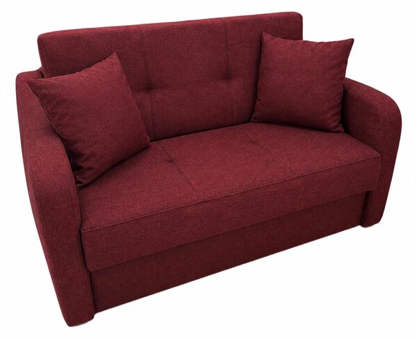 Canapea SAMY NEXT extensibila, 2 locuri, cu lada de depozitare, catifea plusata gri, cadru metalic, 152x100x92 cm Rosu, stofa