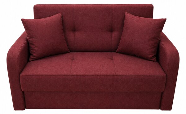 Canapea SAMY NEXT extensibila, 2 locuri, cu lada de depozitare, catifea plusata gri, cadru metalic, 152x100x92 cm Rosu, stofa