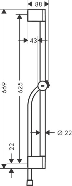 Hansgrohe Unica bară de duș |66.9 cm 24400000