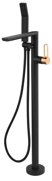 FDesign Zaffiro baterie cadă-duș stativ negru-auriu FD1-ZFR-11F-25