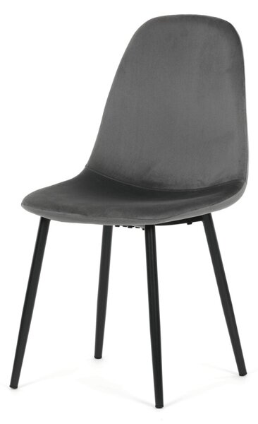 CT-V2971 GREY4 szürke bársony étkezőszék