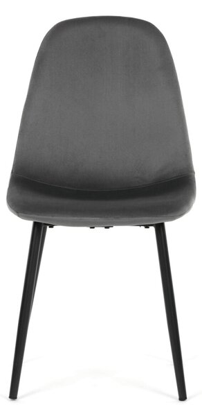 CT-V2971 GREY4 szürke bársony étkezőszék