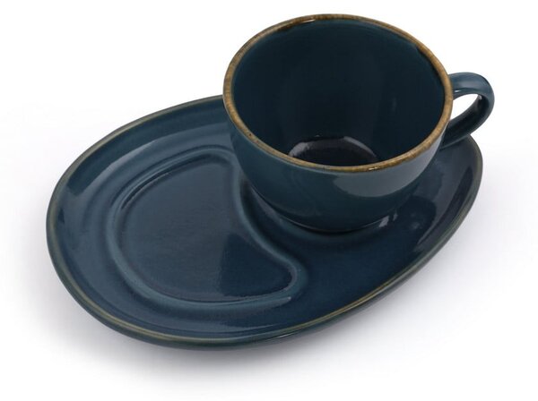 Cești albastru-închis 2 buc. din ceramică 0.21 l – Hermia