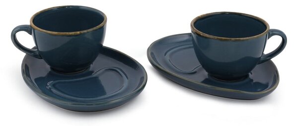 Cești albastru-închis 2 buc. din ceramică 0.21 l – Hermia