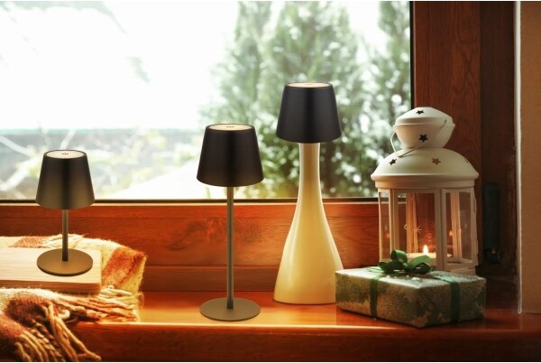 Globo 58488B - VANNIE I, lampă de masă LED 3 în 1, cu control tactil și reglare a luminozității, reîncărcabilă, pentru exterior, LED/3W/5V IP54, negru
