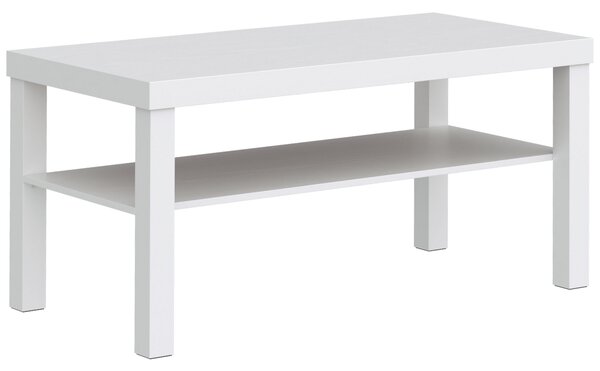 HOMCOM Măsuță de living dreptunghiulară cu poliță mare, 90 x 45 x 44,5 cm, alb | Aosom Romania
