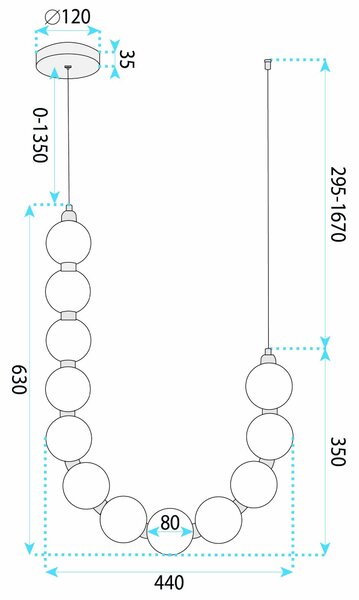 Lampă de plafon suspendată LED LHJ119-CP aur periat