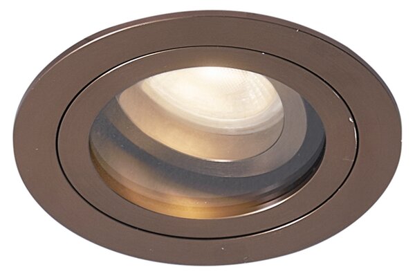 Spot încastrat modern bronz închis rotativ și înclinabil IP44 - Chuck