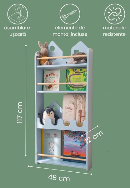 Bibliotecă de perete pentru copii NESTA