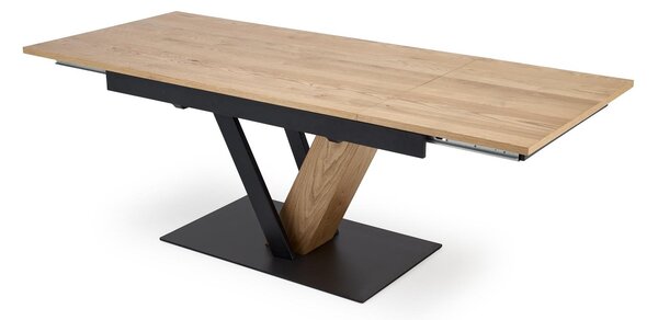 Masă Houston 2186, Stejar, Negru, 78x90x160cm, 122.1 kg