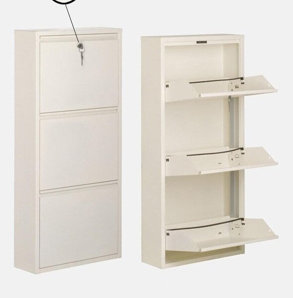 Pantofar Miko, 3 Compartimente cu Cheie, 50x103x15 cm
