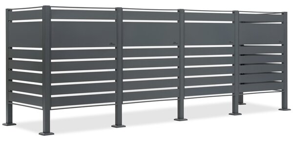Carcasă pentru 4 pubele de 120l sau 240l Halen CoverTech antracit