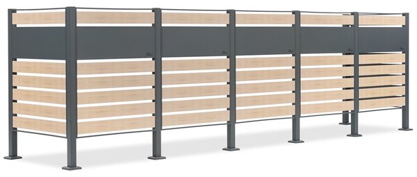 Carcasă pentru 5 coșuri de gunoi 120l sau 240l Breda CoverTech