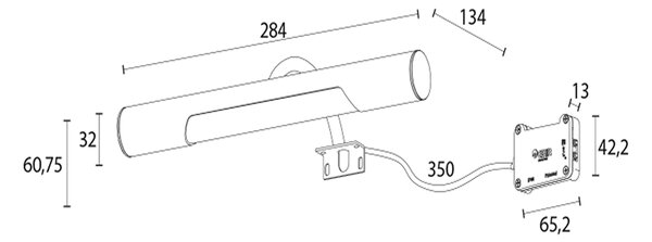 Sapho Sapho, lampă LED ANDREA, 5W, 284x32x134mm, bronz, E26717CI