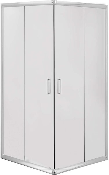 Deante Funkia, duș pătrat 80x80 cm, înălțime 185 cm, sticlă mată 5 mm, profil cromat, KYC_642K