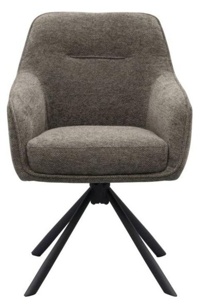 Scaun de dining pivotant Avola chenille grafit, picioare metalice