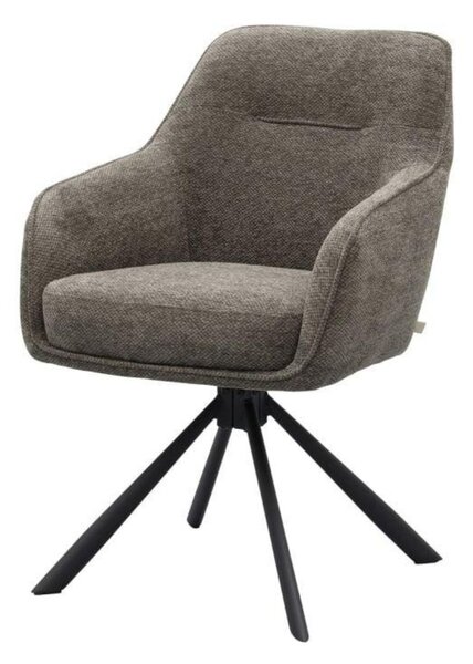 Scaun de dining pivotant Avola chenille grafit, picioare metalice