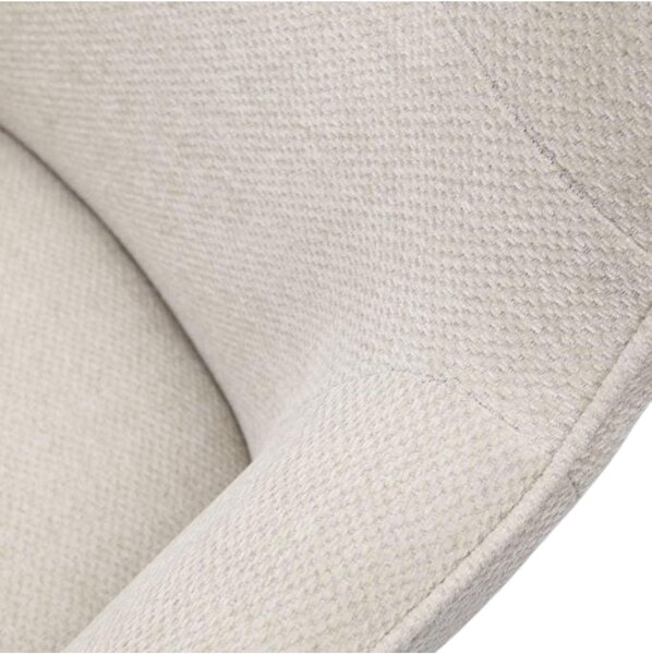 Scaun de dining pivotant Avola chenille bej, picioare metalice