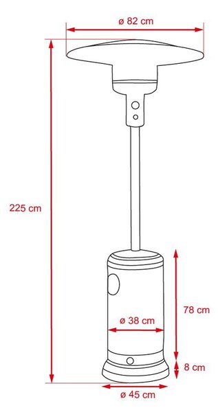 Încălzitor pe gaz pentru terasă - radiant Avenberg HEINZ