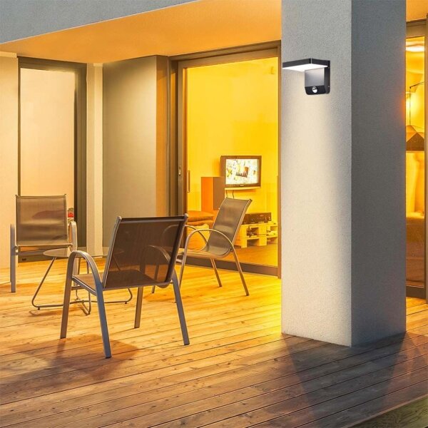 LED Aplica exterior cu senzor LED/17W/230V 4000K negru