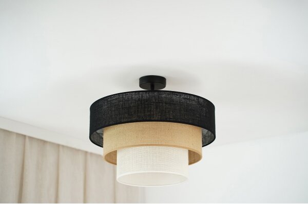 Brilagi - Plafonier ASPEN LUNETA 1xE27/15W/230V pr. 45 negru/bej/crem