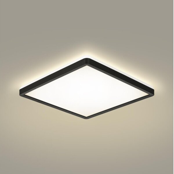 Plafonieră LED pentru baie Brilagi ULTRA SLIM LED/18W/230V 30x30 cm negru IP54