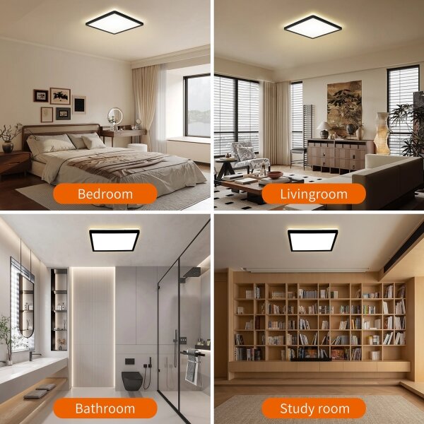 Plafonieră LED dimabilă cu senzor de mișcare ULTRA SLIM LED/18W/230V 30x30 cm + telecomandă