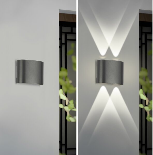 Brilagi - Aplică de perete LED pentru exterior FLAREBOX LED/4W/230V antracit IP65