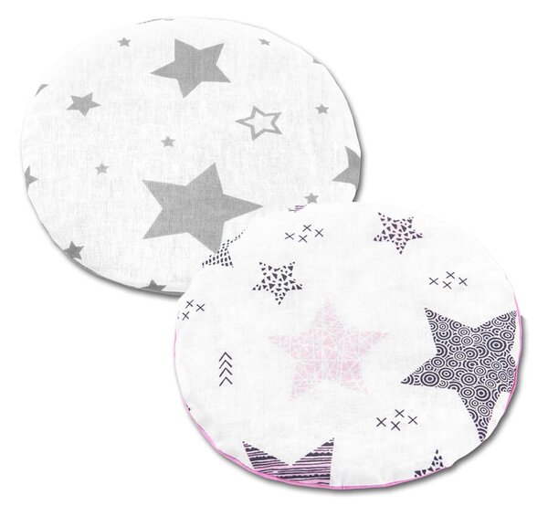 Set 2 pernute anticolici cu samburi de cirese Kidizi Galaxy Pink Stars, 19 cm