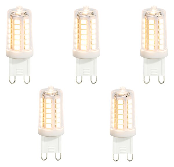 Set de 5 becuri LED G9 transparente 3,5W 480 lm 2700K