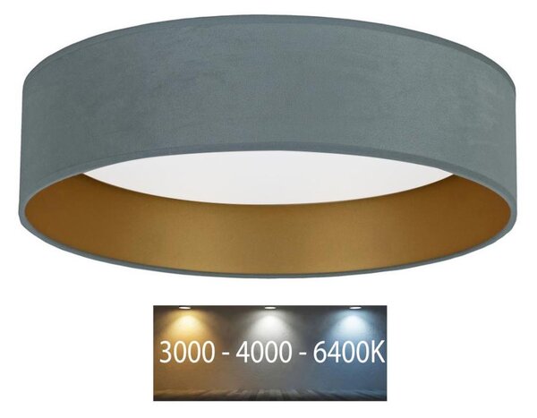 Plafonieră LED Brilagi VELVET LED/24W/230V 3000/4000/6400K verde-mentă/auriu