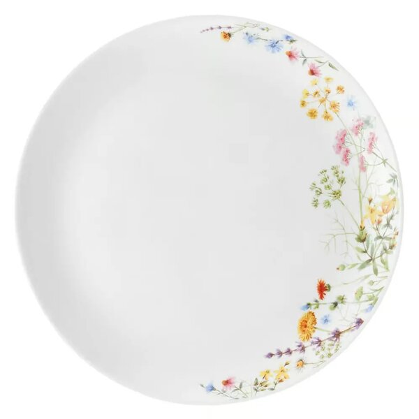 Farfurie plata 24cm, sticla opal, Bloom