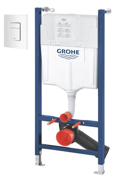 Set cadru încastrat Grohe Solido 38971000, buton de spălare Grohe Skate 38732SH0