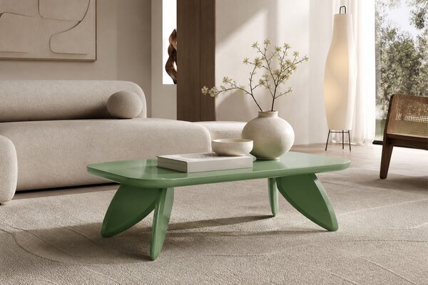 Măsuță de cafea dreptunghiulară Lumis 120 cm - verde