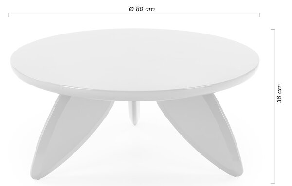 Măsuță de cafea rotundă Lumis 80 cm - verde