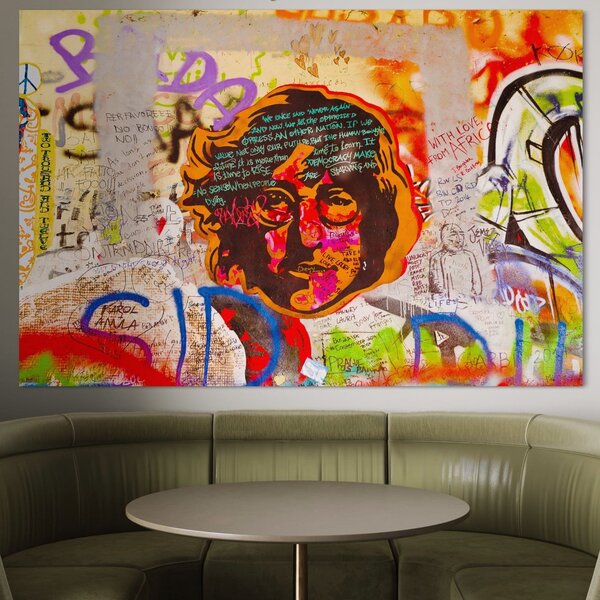 Tablou Canvas Premium LuxCanva® B1124, The Amazing John Lennon , Culori, Living, Muzician, Idol, Formatie, The Beatles, Activist, Marea Britanie, Artist, Culori Vibrante