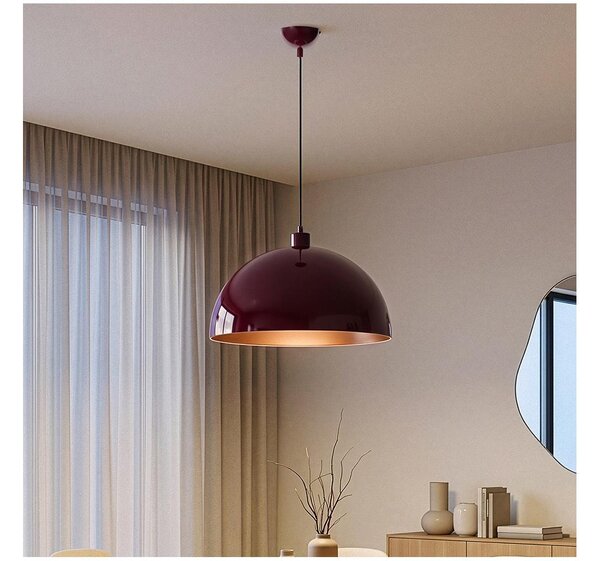 Brilagi - Lustră LED suspendată pe cablu METALO 1xE27/40W/230V diam. 40 cm burgund/aramă