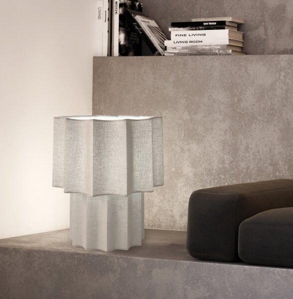 Lampă de masă WAVY 1xE27/14W/230V gri