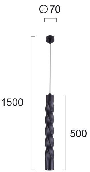 Lustră pe cablu MARLEY 1xGU10/30W/230V neagră