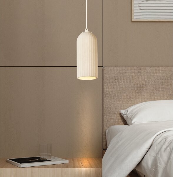Lustră suspendată pe cablu LAVINA 1xE27/35W/230V crem