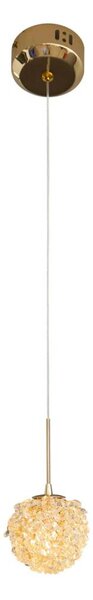 MAXLIGHT P0679 - Lustru suspendat pe cablu RITA 1xG9/5W/230V, diametru 12 cm, auriu